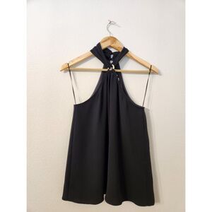 Trina Turk Halter Keyhole Top with Ring Detail | Size S